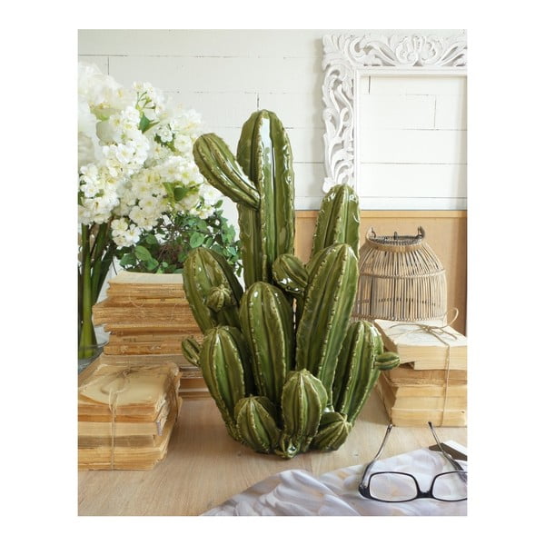 Cactus zöld kerámia dekoráció, magasság 48 cm - Orchidea Milano