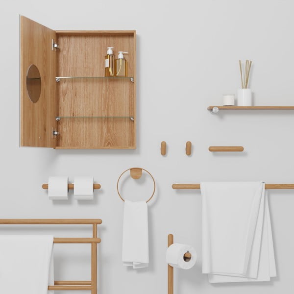 Slimfit tölgyfa fali fürdőszoba szekrény - Wireworks-image-4
