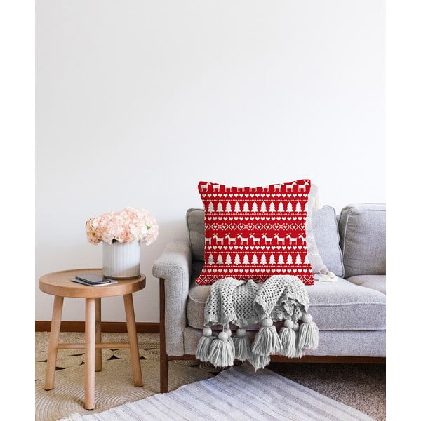 Merry Christmas karácsonyi zsenília párnahuzat, 55 x 55 cm - Minimalist Cushion Covers-image-2