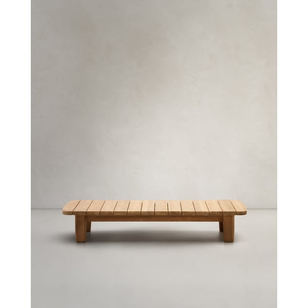 Teakfa kerti dohányzóasztal 70x140 cm Tirant – Kave Home-image-1