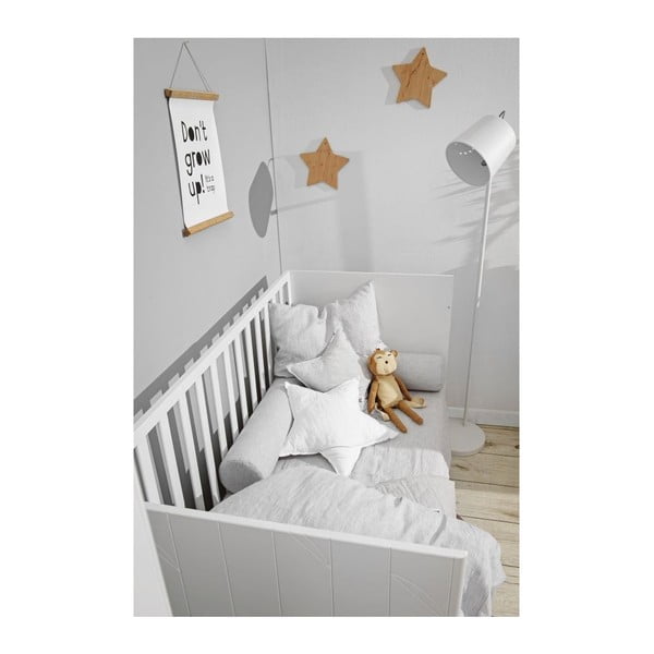 Stripes szürke csillag alakú len gyerekpárna - BELLAMY-image-1