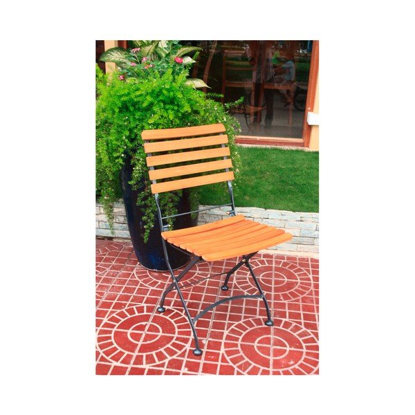 Barna tömörfa kerti fotel Vienna – Garden Pleasure-image-1