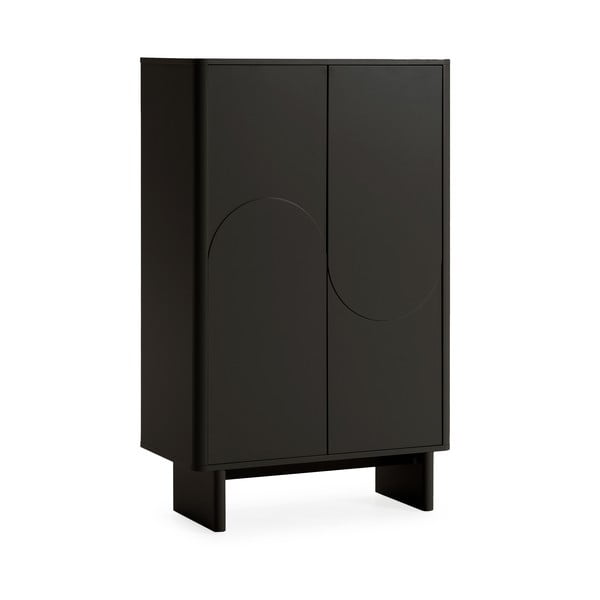 Fekete szekrény 80x130x40 cm Solei – MOME-image-2