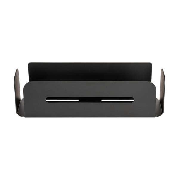 Matt fekete öntapadós fém fürdőszobai polc Bivio – Wenko-image-1