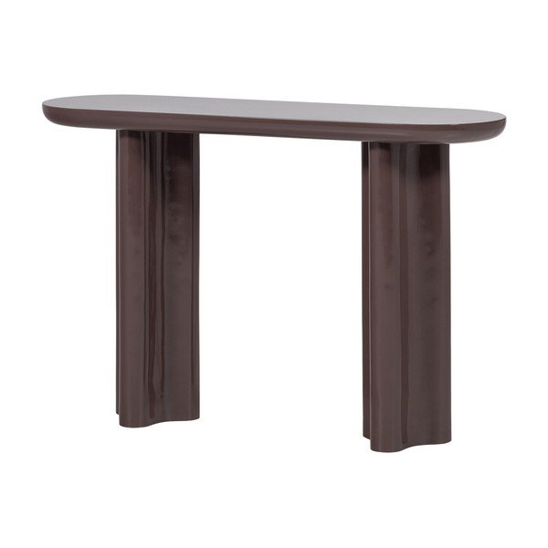 Sötétbarna fényes konzolasztal 35x120 cm Evara – WOOOD-image-2