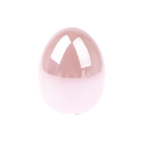 Easter Deco rózsaszín kerámia tojás, magasság 10,3 cm - Dakls
