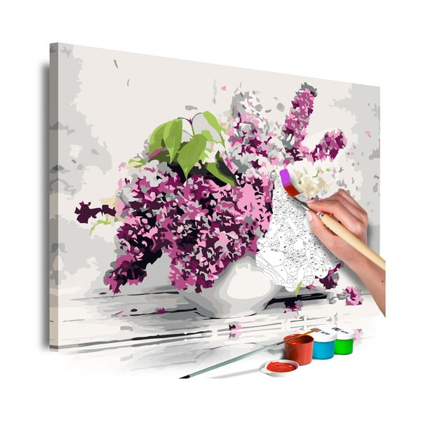 Vase and Flowers DIY készlet, saját vászonkép festése, 60 x 40 cm - Artgeist