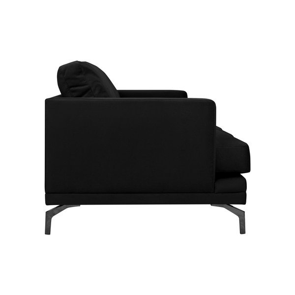 Jupiter fekete háromszemélyes kanapé, fekete lábakkal - Windsor & Co Sofas-image-2
