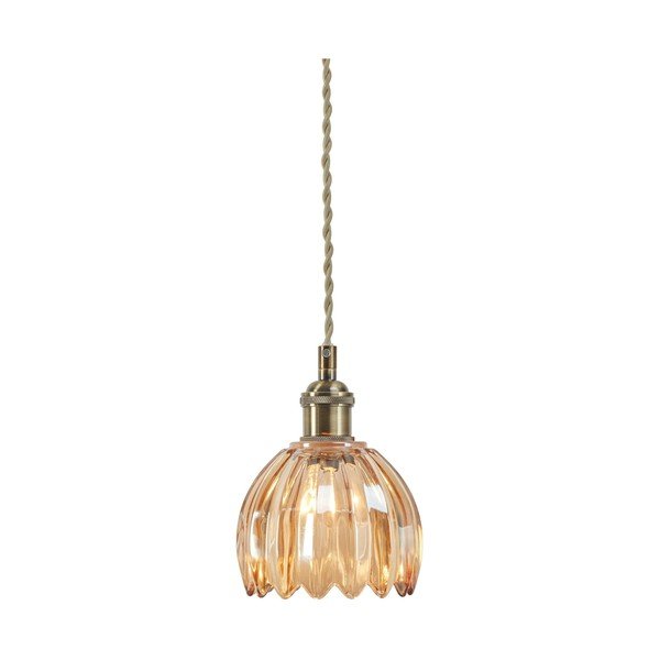 Borostyán színű fém függőlámpa üveg búrával ø 13 cm Gota – Markslöjd