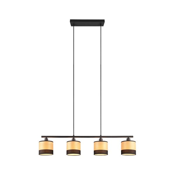 Fekete-natúr színű függőlámpa Bolzano – Reality-image-1