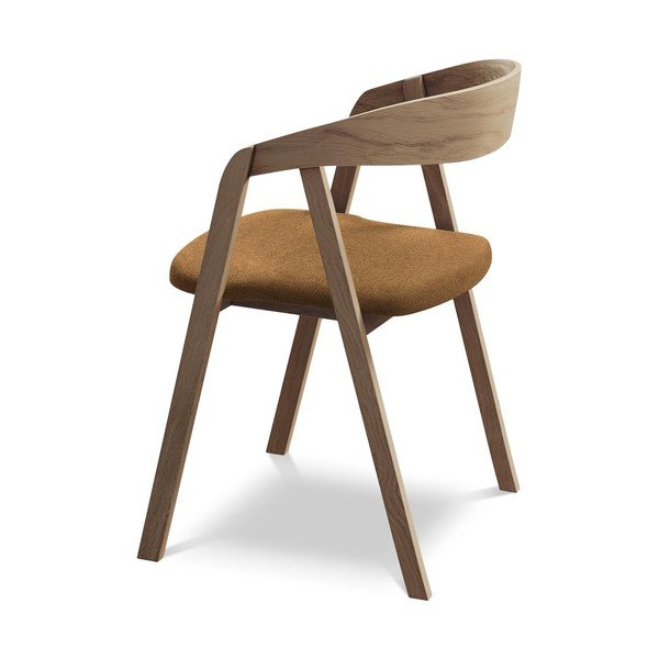 Terrakotta színű tömörfa étkezőfotel Erika – Makamii-image-3