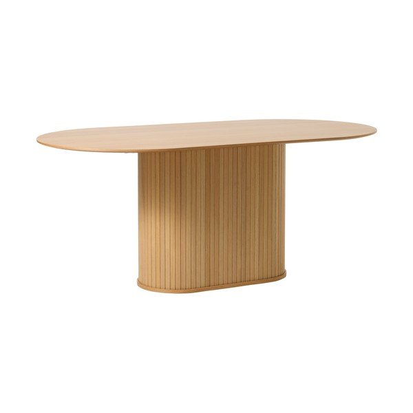 Étkezőasztal tölgyfa dekoros asztallappal 95x180 cm Nola – Unique Furniture