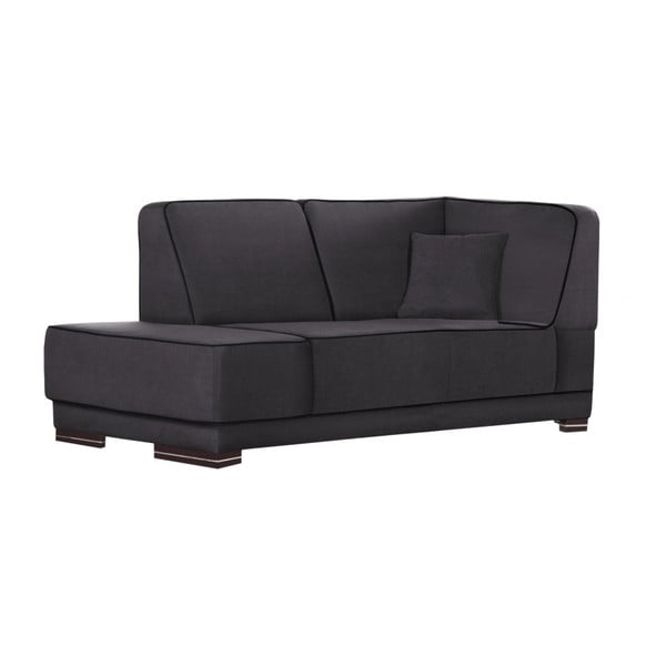 Cara antracitszürke bal oldali kanapé, fekete elemekkel - L'Officiel Interiors