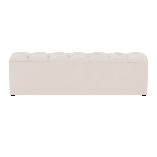 Manna kárpitozott bézs pad tárolóhellyel, 47 x 160 cm - Kooko Home-image-2