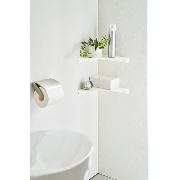 Fehér fém fali sarokpolc 22 cm Tower – YAMAZAKI-image-1