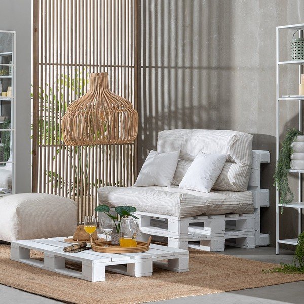 Fehér-bézs kerti székpárna szett raklapra 4 db-os  80x112 cm – Ixia-image-3