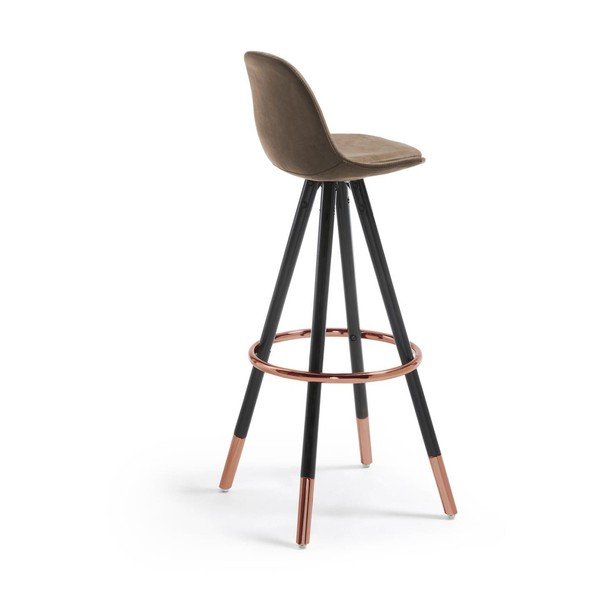 Barna bárszék (ülésmagasság 75 cm) Slad – Kave Home-image-4