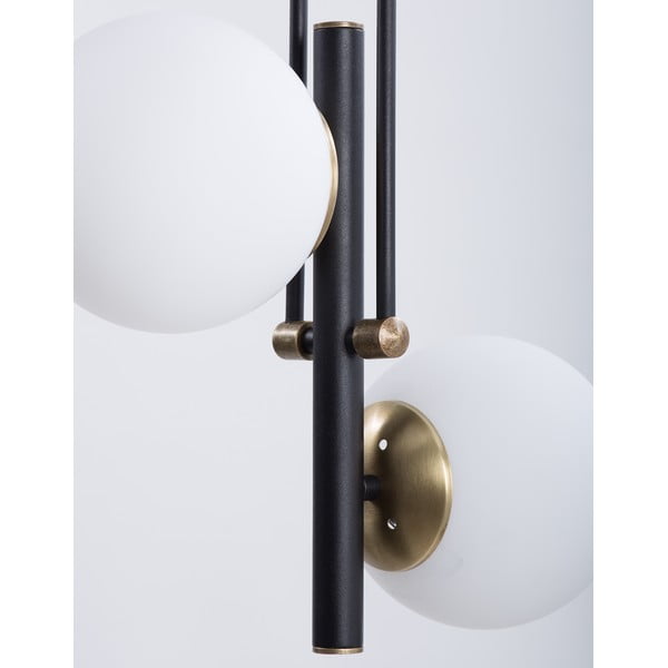 Fekete-fehér mennyezeti lámpa üveg búrával ø 15 cm Libra – Squid Lighting-image-3
