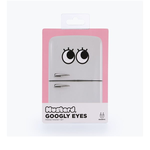 Googly Eyes Lashes szem alakú hűtőmágnes - Just Mustard