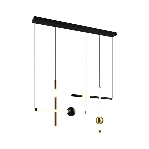 Fekete-aranyszínű LED dimmelhető függőlámpa Melita – Trio-image-3