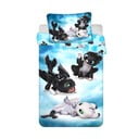 Kék pamut gyerek ágyneműhuzat babaágyhoz 100x135 cm How to Train Your Dragon "Babies" – Jerry Fabrics