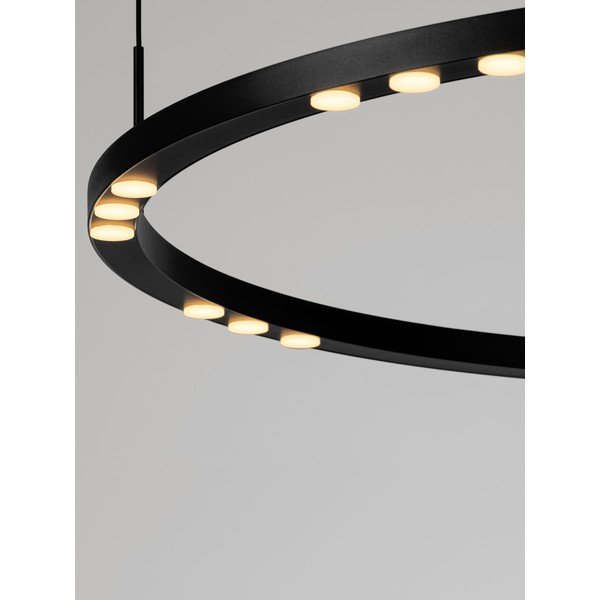 Matt fekete alumínium LED dimmelhető függőlámpa ø 80 cm Lunette – Nova Luce-image-2