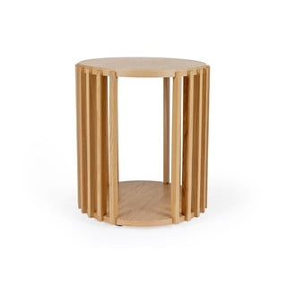 Drum tölgyfa tárolóasztal, ø 53 cm - Woodman