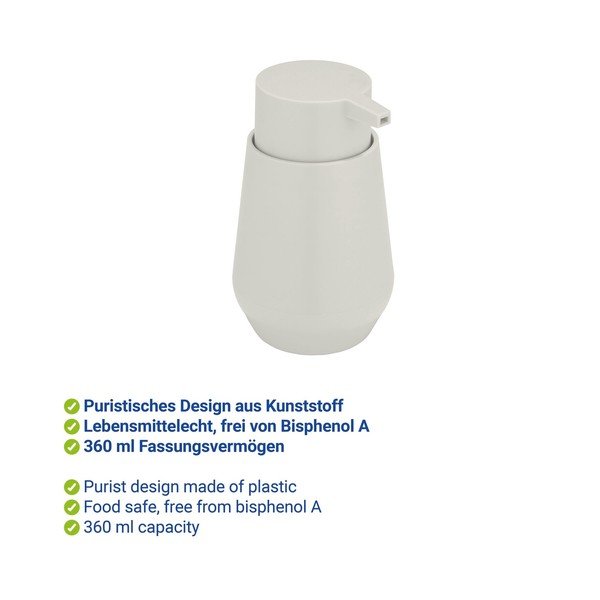 Krémszínű műanyag szappanadagoló 360 ml Vara – Allstar-image-2