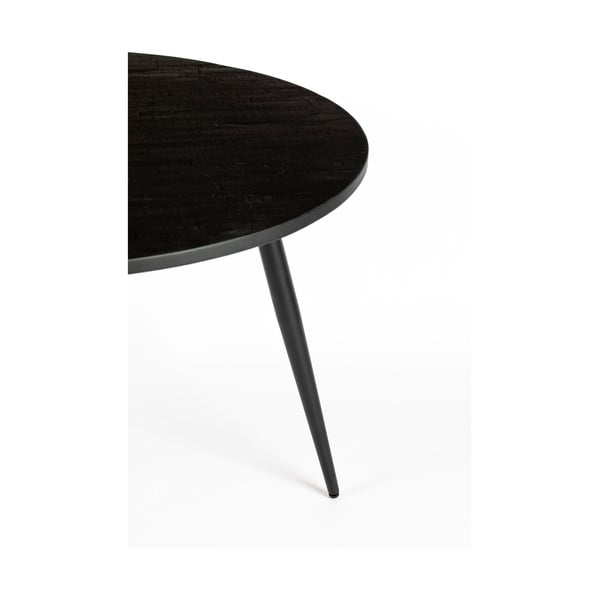 Teakfa kerek étkezőasztal ø 110 cm Mo – White Label-image-3