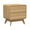 Natúr színű éjjeliszekrény tölgyfa dekorral Cassie - Støraa