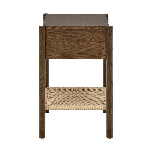 Sötét natúr színű éjjeliszekrény tölgyfa dekorral Monfort – Actona-image-3