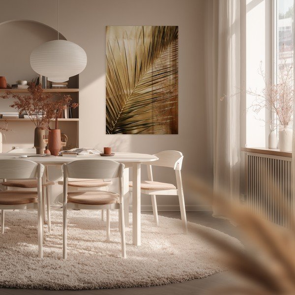 Nyomtatott üveg kép 80x120 cm Gold Palm  – Styler-image-1
