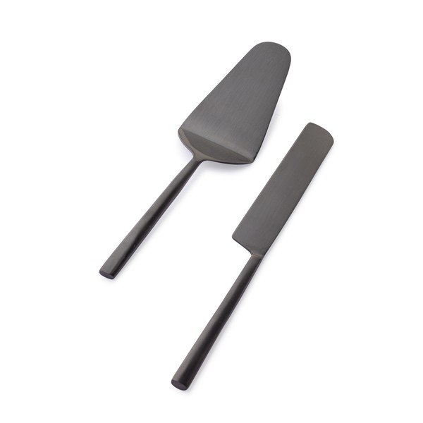 Rozsdamentes acél torta tálaló készlet 2 db-os Hestia – Bizzotto-image-1