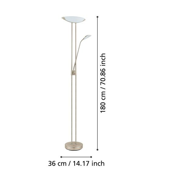 Szürke LED állólámpa üveg búrával (magasság 180 cm) BAYA LED – EGLO-image-3