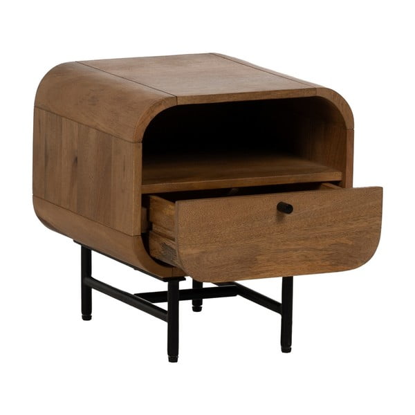 Natúr színű mangófa éjjeliszekrény Mahón – Ixia-image-2