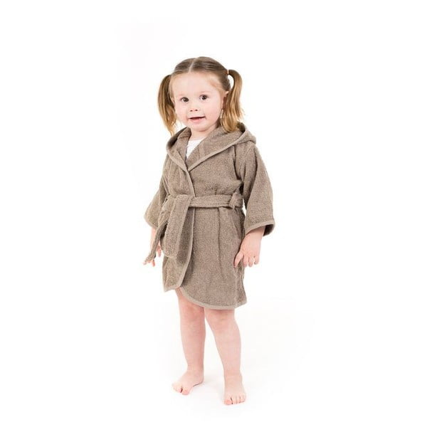 Szürke pamut gyerek fürdőköpeny 2-4 éves korig – Tiseco Home Studio-image-2