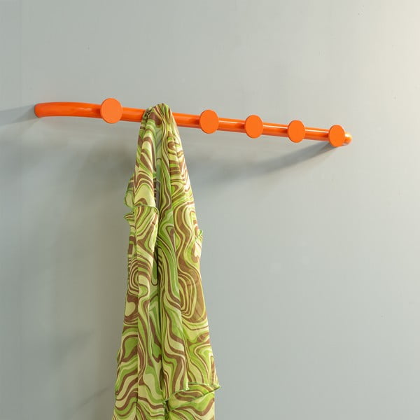 Narancssárga fém fali fogas 75 cm Retro – Spinder Design-image-1