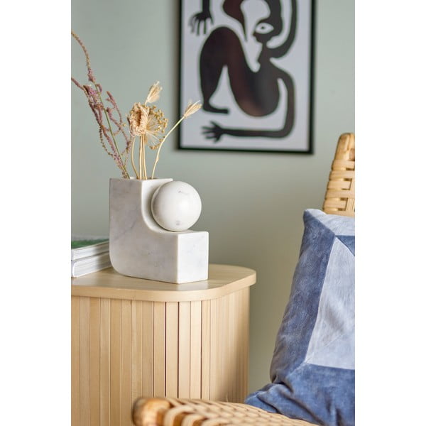 Fehér márvány váza Abbelin – Bloomingville-image-1