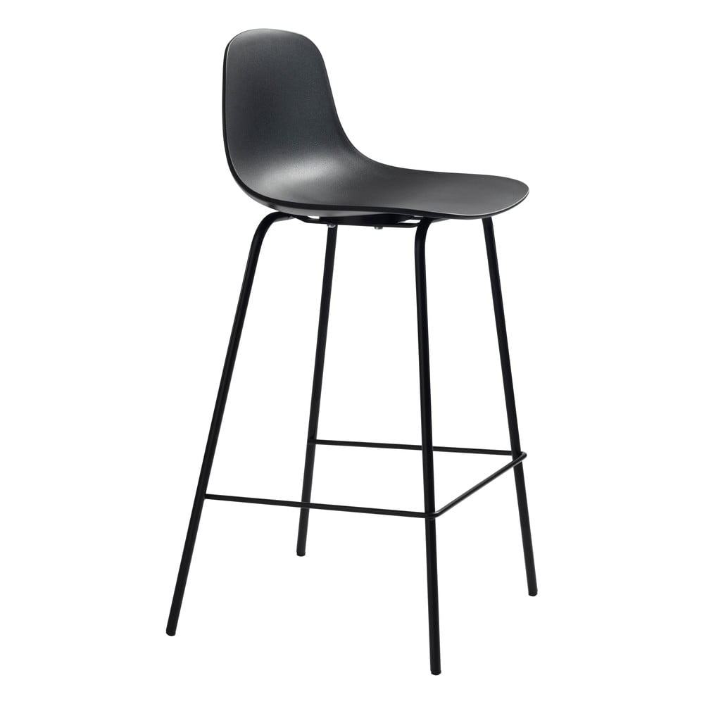 Fekete műanyag bárszék (ülésmagasság 67,5 cm) Whitby – Unique Furniture