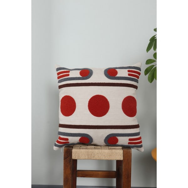 Len párnahuzat 43x43 cm Geometrik – Mioli Decor-image-1