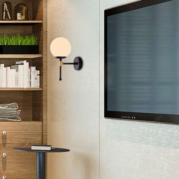 Kruva fekete fali lámpa, magasság 35 cm - Squid Lighting-image-3