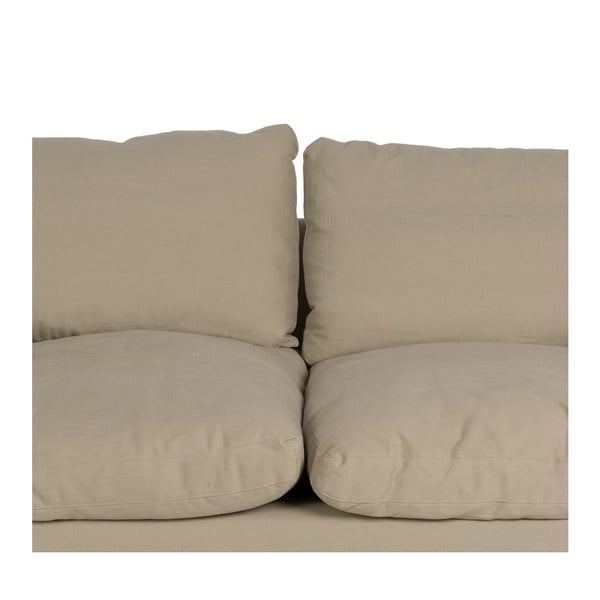 Bézs len kanapé 180 cm – Ixia-image-4