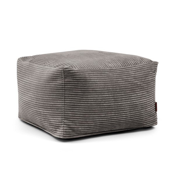 Sötétszürke kordbársony babzsákfotel Softbox MooG – SLOWDOWN