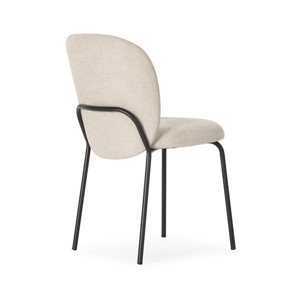 Fekete-krémszínű étkezőszék szett 4 db-os Daia – Marckeric-image-4