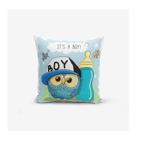 Gyerek párnahuzat 43x43 cm Boy Owl – Mila Home