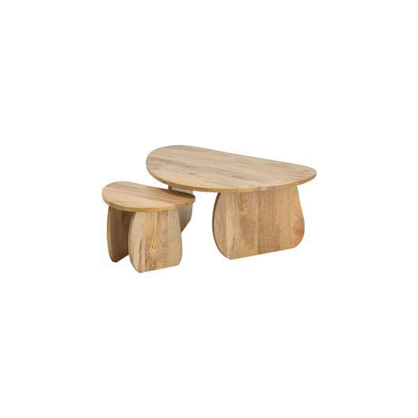Natúr színű mangófa dohányzóasztal Mushroom – Ellos Home