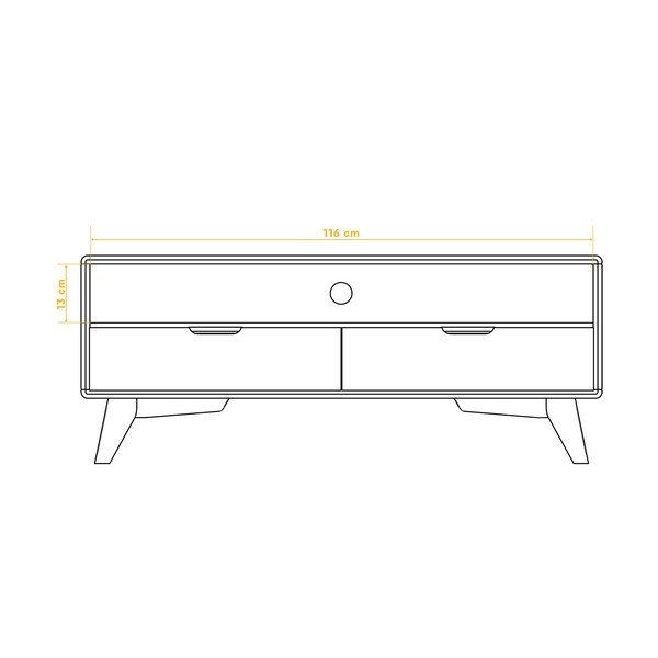 Bükkfa TV-állvány 120x48 cm Greg - The Beds-image-3