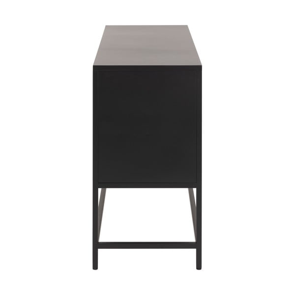 Fekete fém alacsony komód 125x75 cm Newcastle – Actona-image-4