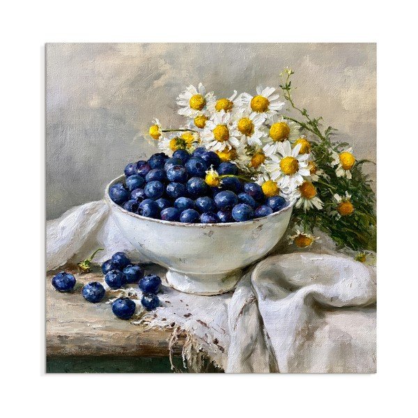 Nyomtatott vászon kép 32x32 cm Blueberry Bowl – Styler