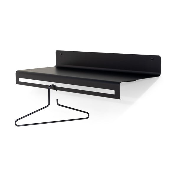 Fekete fém fali fogas polccal 78 cm Sway – Spinder Design-image-3